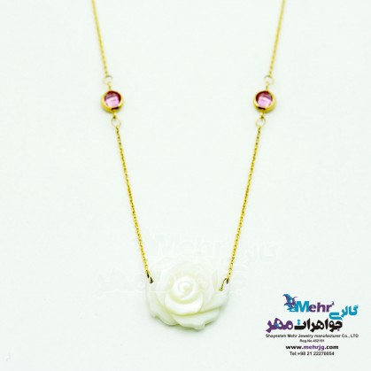 Gold Necklace - Flower Shell Design-SM0350